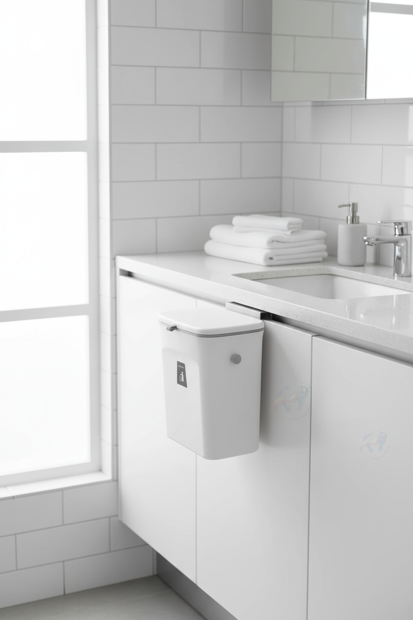 Hanging Trash Can Bathroom
