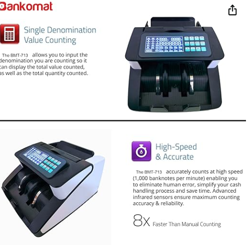 Bankomat BMT-713 single denomination value counting and high-speed accuracy