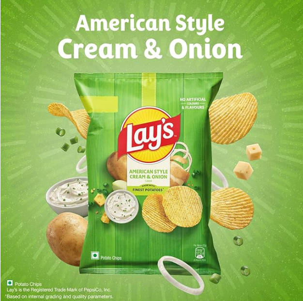 Lay's American Style Cream & Onion Chips - Product Pack Shot