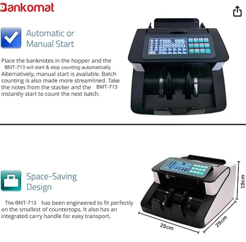 Bankomat BMT-713 automatic manual start and space-saving design
